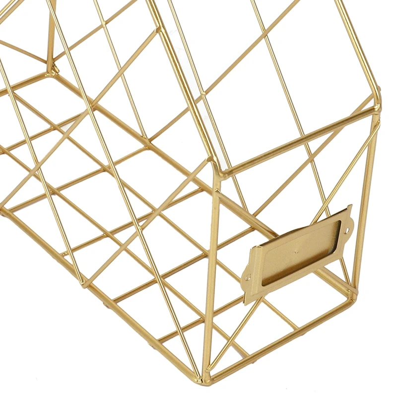 Креативная Скандинавская кованая железная сетчатая стойка для хранения файлов