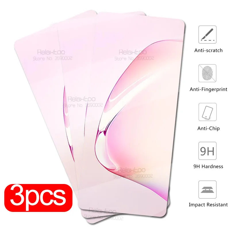 

3pcs For samsung note 10 lite Glass screen protector For samsung galaxy note 10 lite note10 light 10lite N970F protective Film