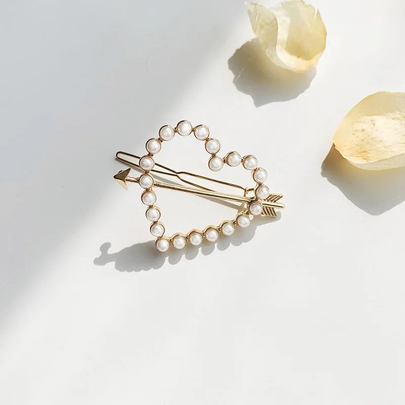 Заколка для волос SANSUMMER 2020 стильная заколка украшение с жемчужинами и стрелками