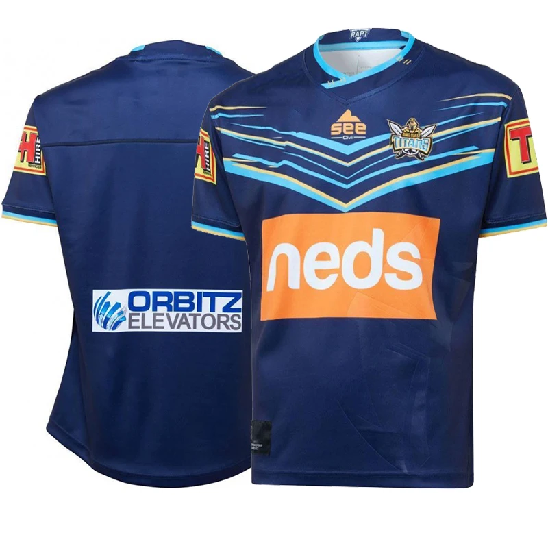 

2020 Titans Rugby Home Players Sportswear MENS Jersey Tops Sport Shirt Size S-5XL