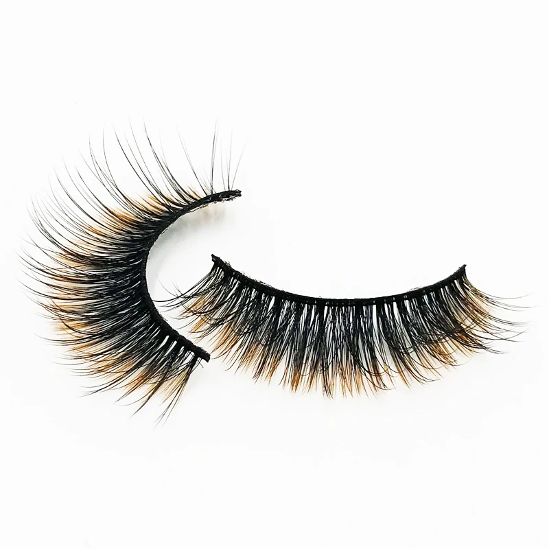 Flash girl Newest hot sale top grade E14 5pairs colorful mink eyelashes 16 styles thick and long eyelashes images - 6