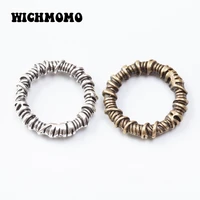 2021 new fashion 6pcsbag 28mm retro zinc alloy round charms connector for diy necklace earring jewelry accessories