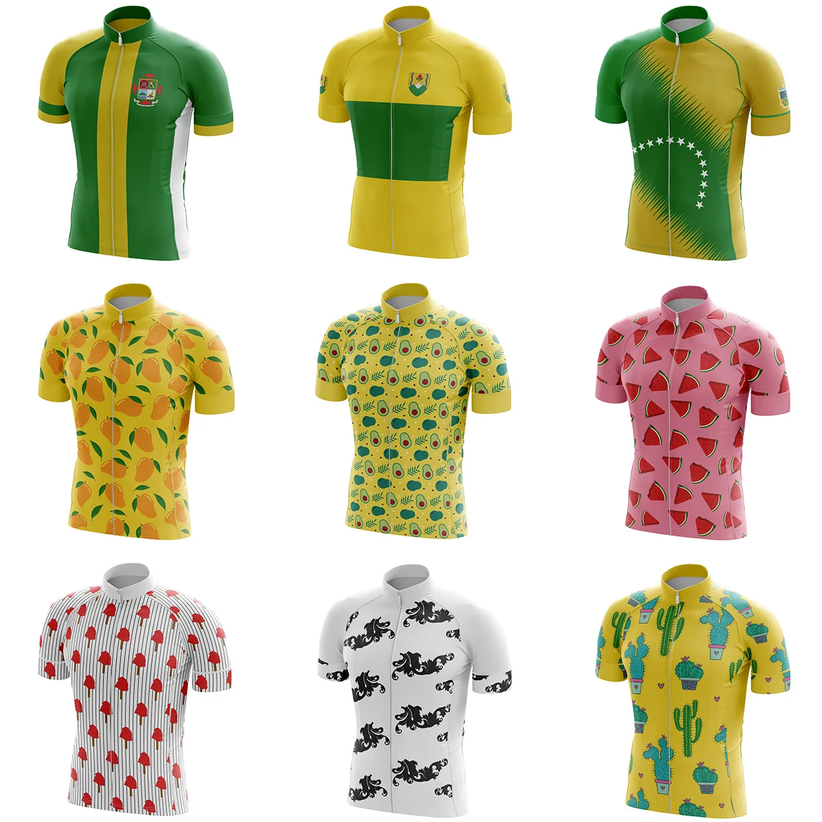 

HIRBGOD Summer Polyester Male Bike Shirt Breathable Outdoor Riding Sportswear for Colombia Series Men's Cycling Jersey,TYZ522-01