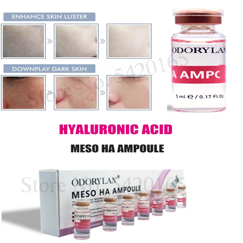 

Cross-linked Hyaluronic Acid Ampoule Pure Micro Molecular Mesotherapy HA Collagen Hyaluronic Acid Skin Repair Whitening Serum