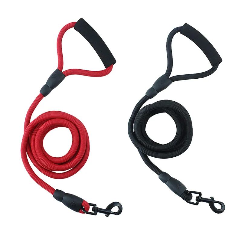 Поводок для собак толстый прочный нейлоновый Радужный поводок мягкая ручка и