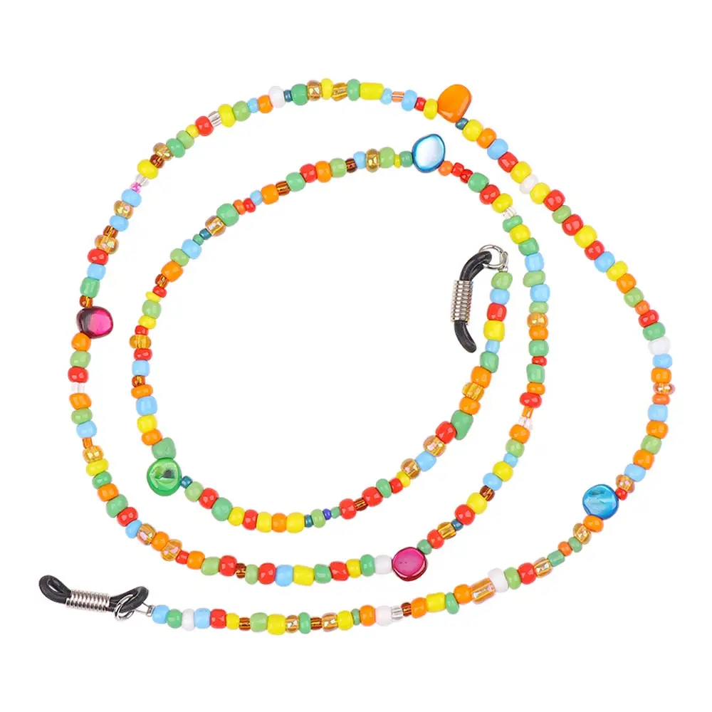 Модные женские стеклянные бисерные солнечные очки с цепочкой для чтения цепочка