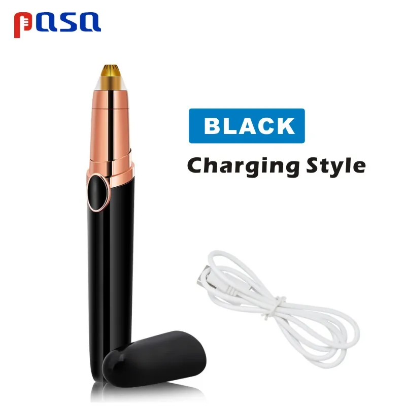 USB Charging(Black) Электрический триммер для бровей/удаление волос для лица и бровей/мини бритва для бровей/Мгновенный безболезненный портативный эпилятор - Цвет: USB Charging(Black)