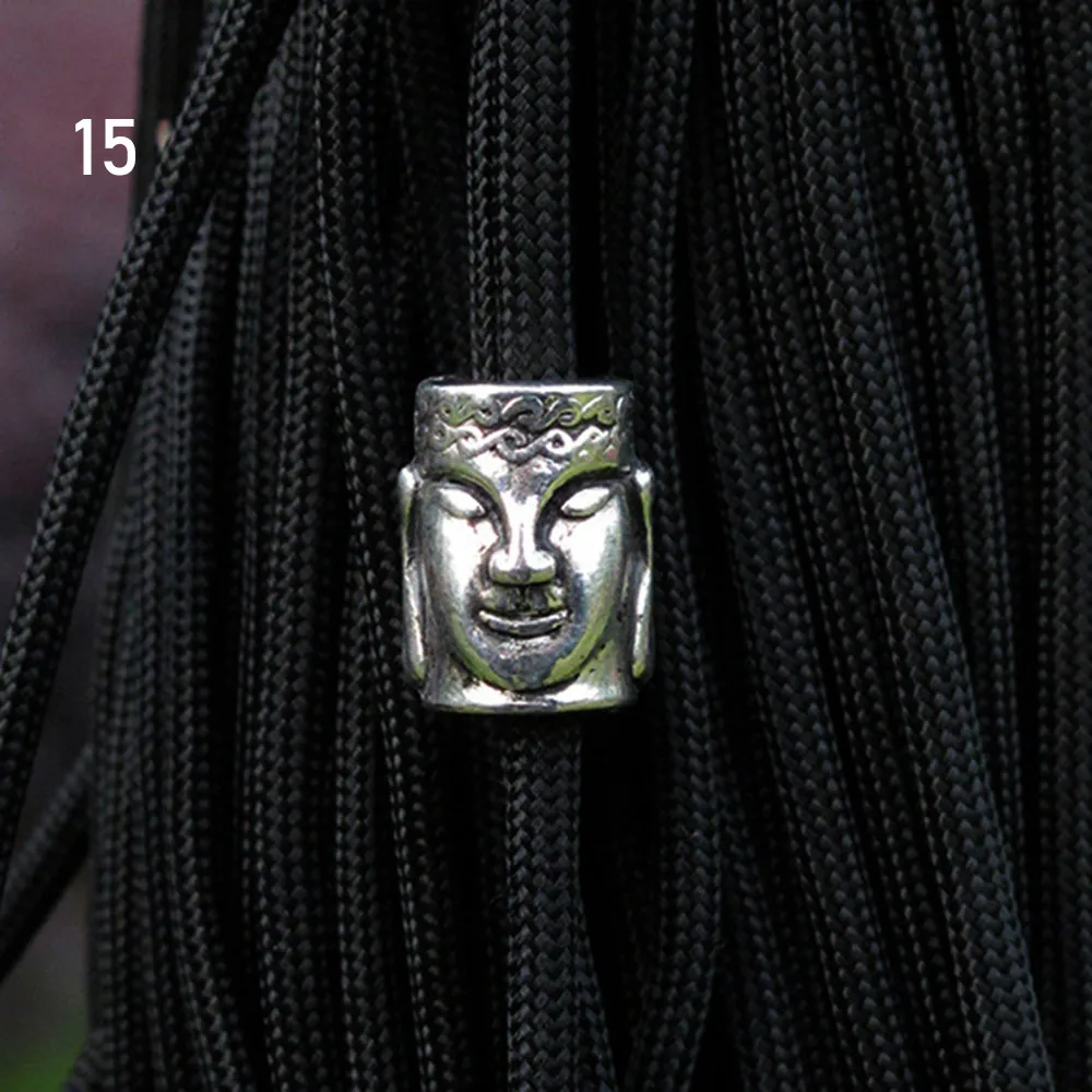 Style 15 1 шт. сплав серебро/золото 16 стиль нож шнур бусы на веревочке Шарм металлический череп браслет DIY кулон браслет украшение аксессуар - Цвет: Style 15