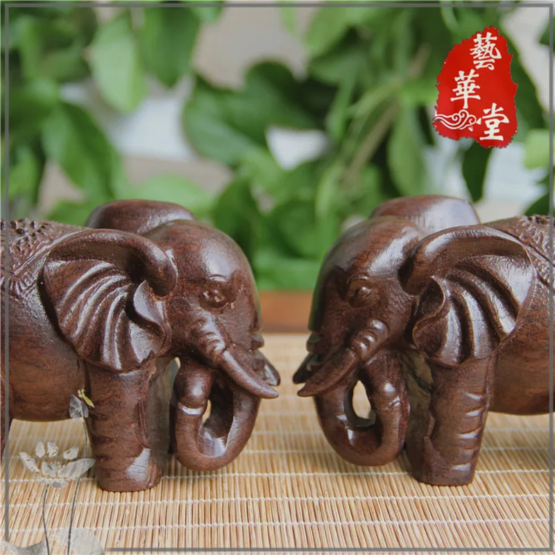 Фигурки слонов ремесла резные натуральные деревянные минералы кристаллические