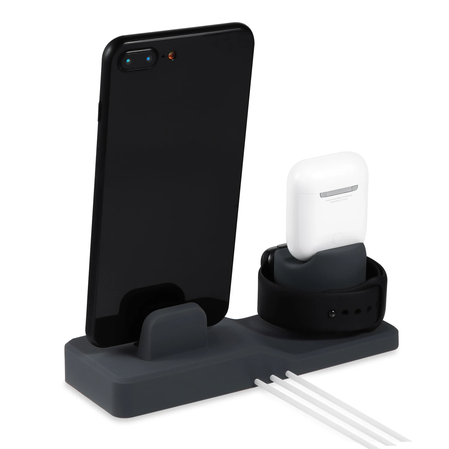 Зарядная подставка-держатель Besegad 3 в 1 для iPhone XS Max 8 Plus X 7 6 iWatch Series 2 Airpods | Мобильные