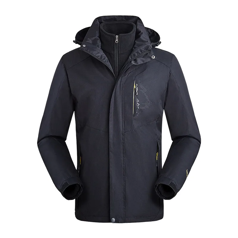 Зимний мужской уличный съемный флисовый Костюм-Двойка для альпинизма | Спорт и