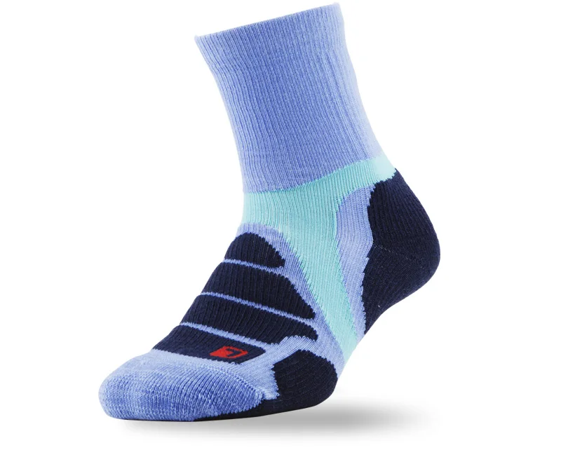 1 pair black blue 3 пары спортивных носков для бега, ZEALWOOD унисекс из мериносовой шерсти, антиблистерные носки для пеших прогулок - Цвет: 1 pair black blue