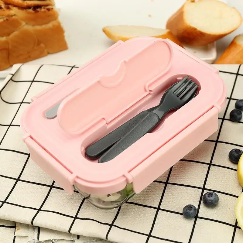 Посуда салат фруктовый суп детский контейнер для еды лапша Ланчбокс стеклянная