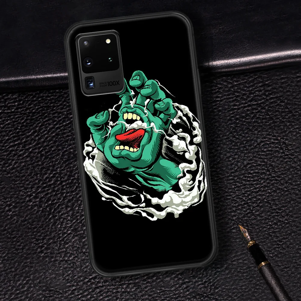 

Santa Cruz Skateboard Brand Phone Case Cover Hull For Samsung Galaxy S 6 7 8 9 10 e 20 Edge Note 8 9 10 Plus black Prime Pretty