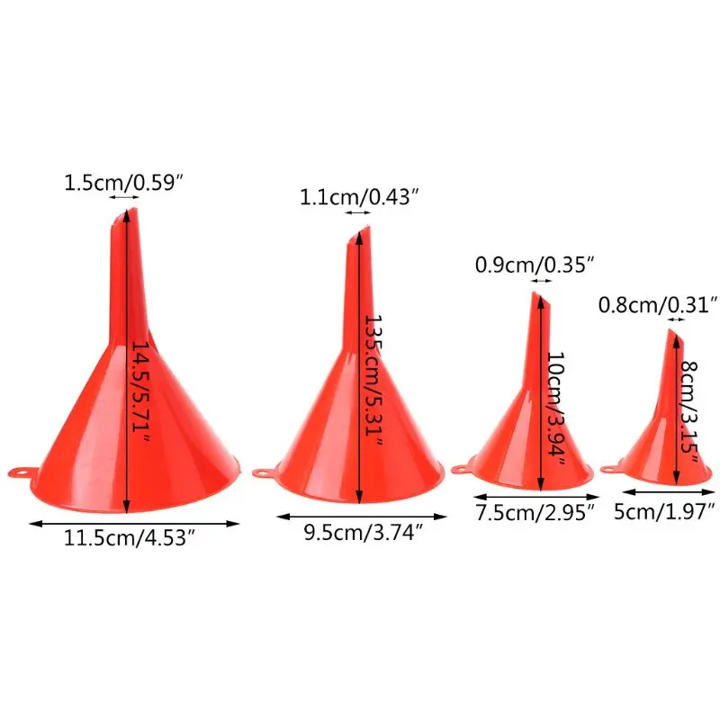 4 шт. маленькая машина заправки Воронка бензиновый двигатель масло добавка