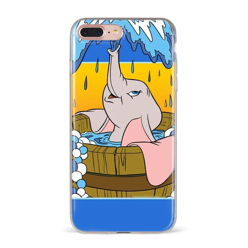 Силиконовый чехол с изображением животных Дамбо Винни для iPhone X XS MAX XR 8 7 6 6S Plus 5 5S SE XS MAX, чехол для телефона