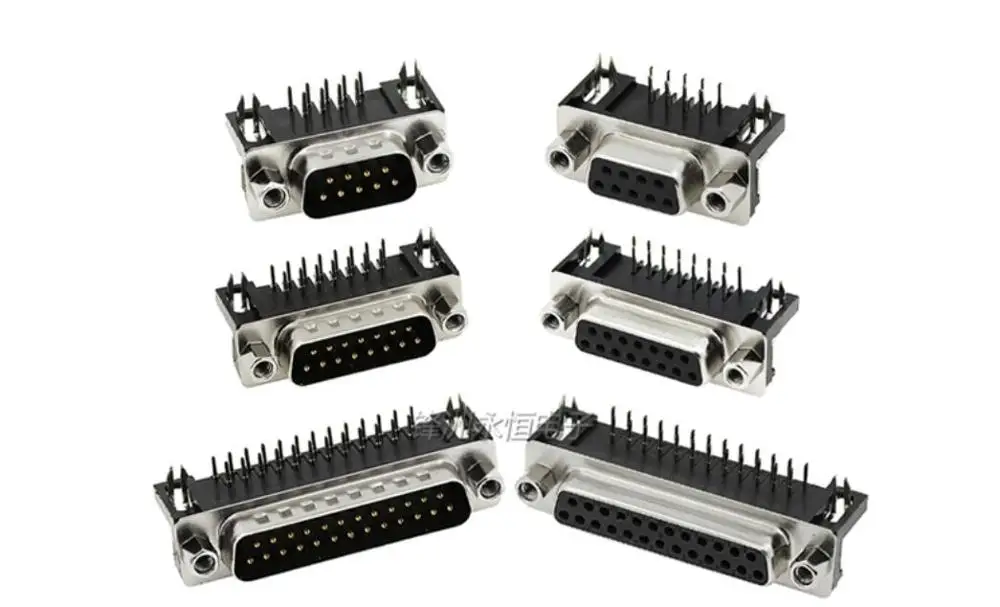 Черный гнущийся штифт коннектор с прямоугольным штифтом последовательный порт