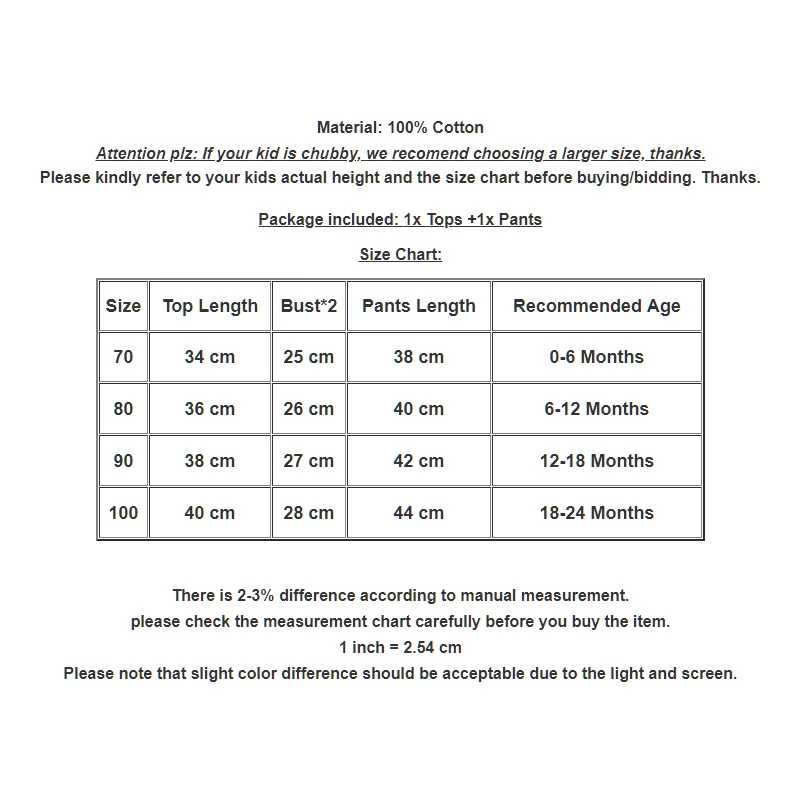 Комплект одежды для маленьких девочек 0-24 мес. милая однотонная детская одежда