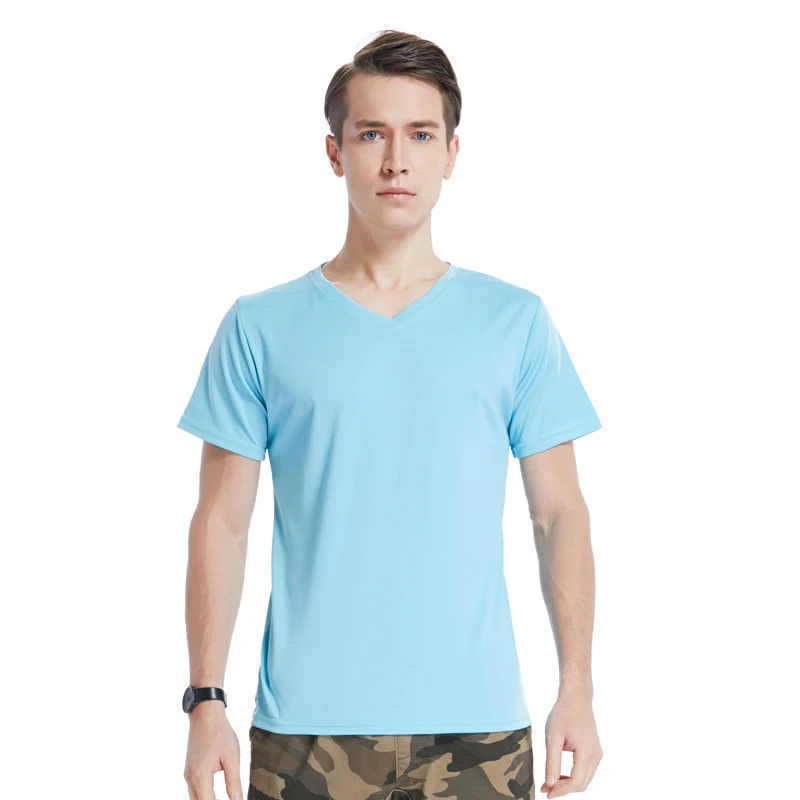 Мужская футболка для бега дышащая быстросохнущая фитнеса спортзала однотонные