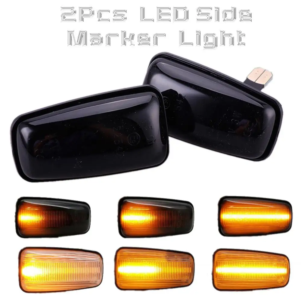 1 пара Динамический светодиодный боковой габаритный фонарь сигнальный мигалка