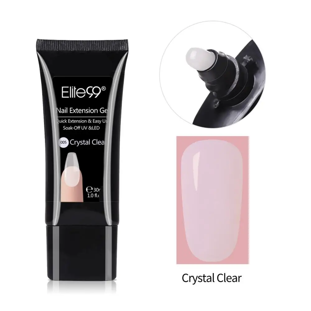 Гель для ногтей Elite99 30 мл прозрачный наращивания пальцев Желейный гель