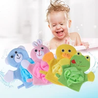 soft baby bath brush kids body scrubber exfoliating sponge cartoon animal shower gloves skin cleaner cleaning tool for children