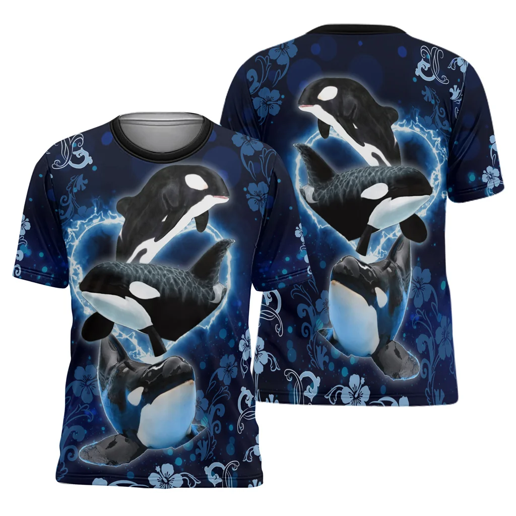 

Whale Animals 3D Printing T-Shirt Men Summer Fashionable Plus Size T shirt Tops for Men Yellow Green Men Casual homme tee shirtt