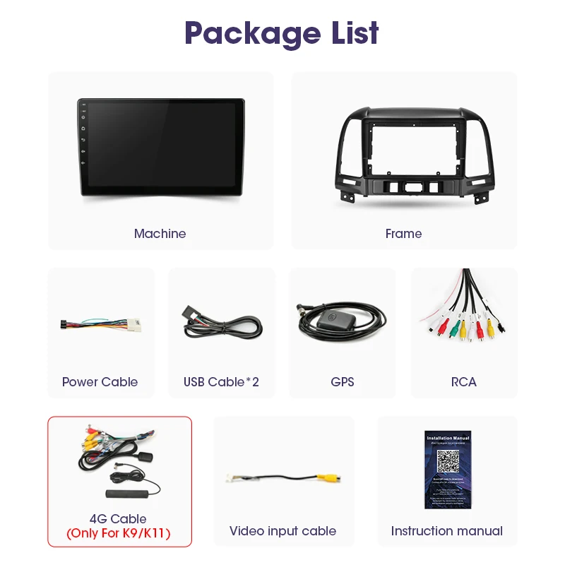 

Android 10 2 Din Car Stereo Audio Radio for Hyundai Santa Fe 2006-2012 Multimedia Video Touch Screen Player 4G Wifi Speaker MP5