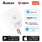 Электрическая розетка Zigbee, Беспроводная розетка с таймером, для умного дома, подходит для Alexa Google Home Tuya Smart Life App, 15 А
