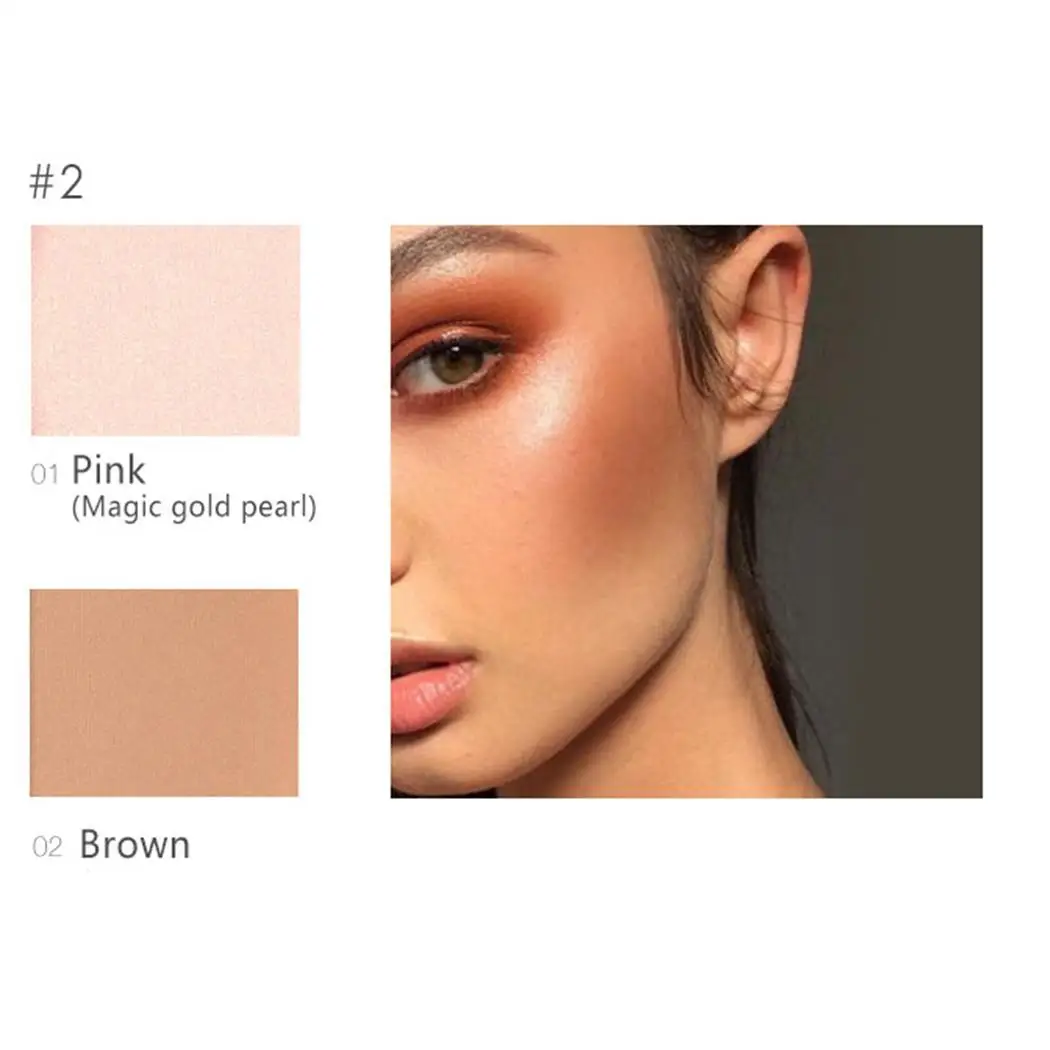 Женский макияж двойной цвет лица Контур матовый и 8 4 г светящийся прессованный