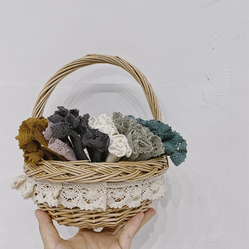 Гольфы для девочек хлопковые кружевные носки малышей на осень и зиму мальчиков