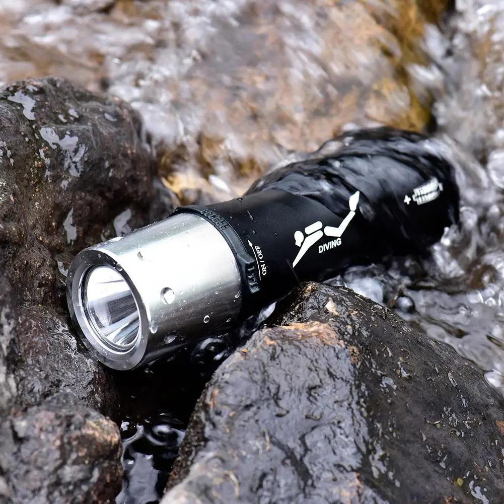 Studyset Aluminum Alloy Bright Light Magnetic Control Switch Waterproof Handhold LED Diving Flashlight Lighting Torch | Лампы и