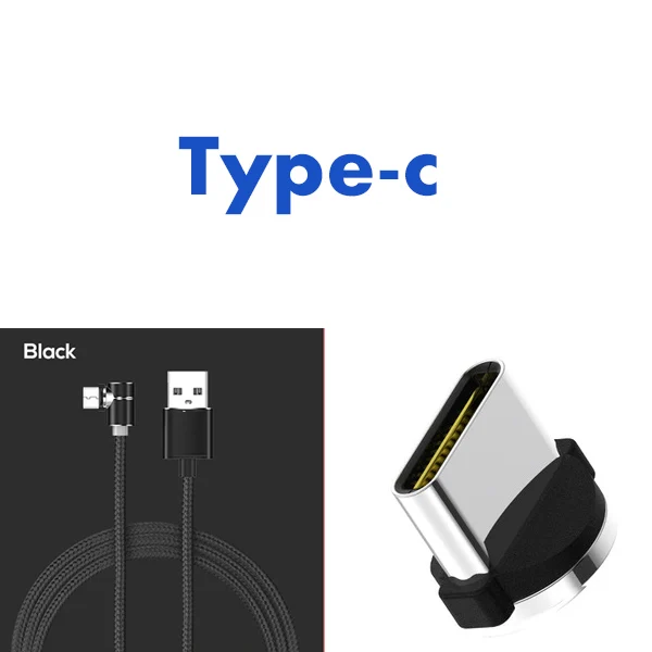 Синий Магнитный Micro Usb кабель для зарядки 90 градусов угол Usb Type C кабель для быстрой зарядки для IPhone X Xr 8 7 6s Plus samsung - Цвет: Синий