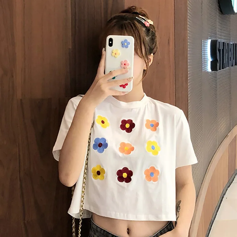 2019 Летний Новый Стиль Женский модный дизайн свободный круглый вырез Вышитый