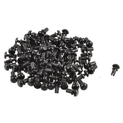 100 шт Черный нейлон 2 6 мм Нижний диаметр зажимов Заклепки Крепеж R2642|Соединители| |