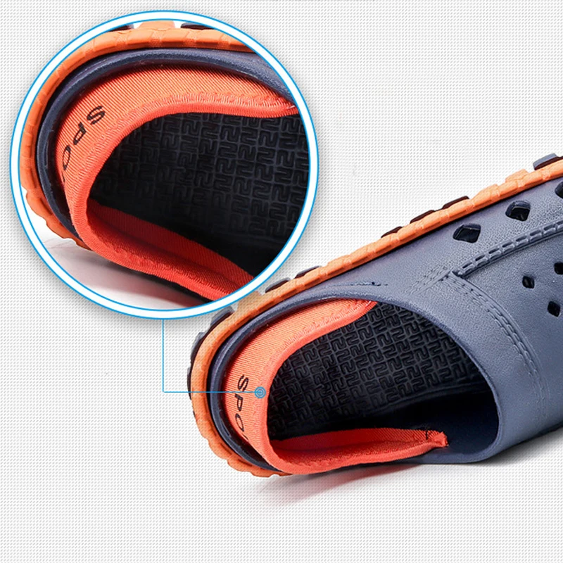 Summer Mens Sandals Outdoor Water Shoes Non-slip Hollow Beach Shoes Men Soft Lightweight EVA Clog Shoes flip flops Zapatos Mujer