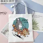 Сумка для покупок Totoro, сумка из джута, сумка для покупок из переработанной ткани
