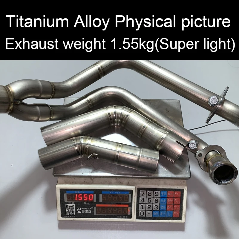 

Motorcycle Exhaust System Titanium Alloy Modified Escape Moto Front Middle Link Pipe Slip On For Benelli 752S BJ752S