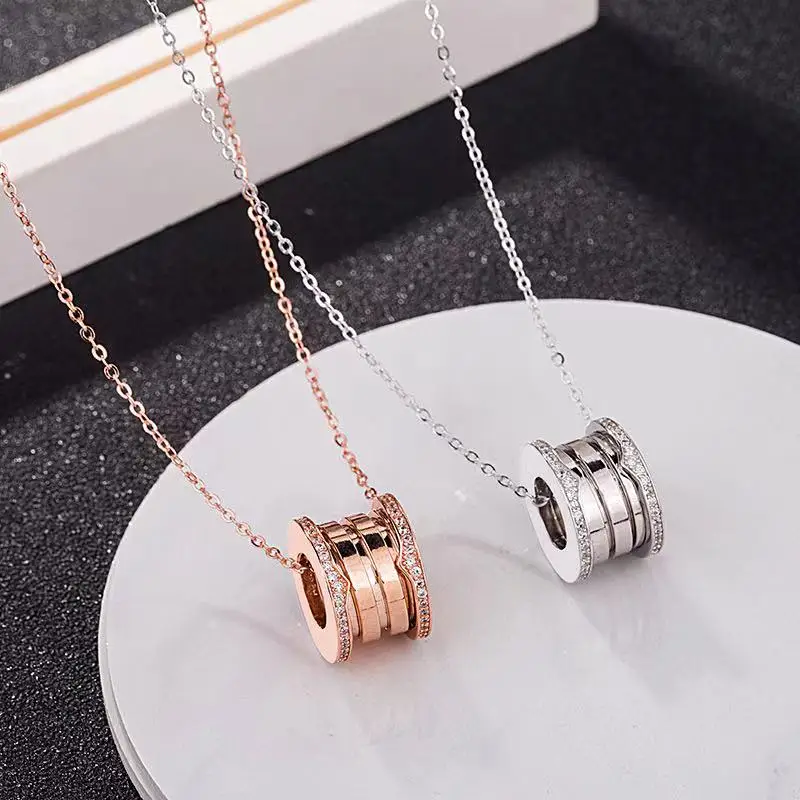 

2021 Summer Brand Titanium Steel Fashion Thin Waist Spring Necklace Luxury Jewelry Punk Style Valentine's Day Gift