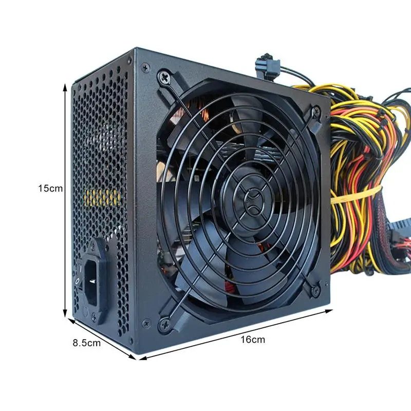 

Блок питания 1800 Вт ATX ETH для майнинга, 160-240 В, вход 96%, эффективная поддержка 8 графических карт для устройства для майнинга биткоинов