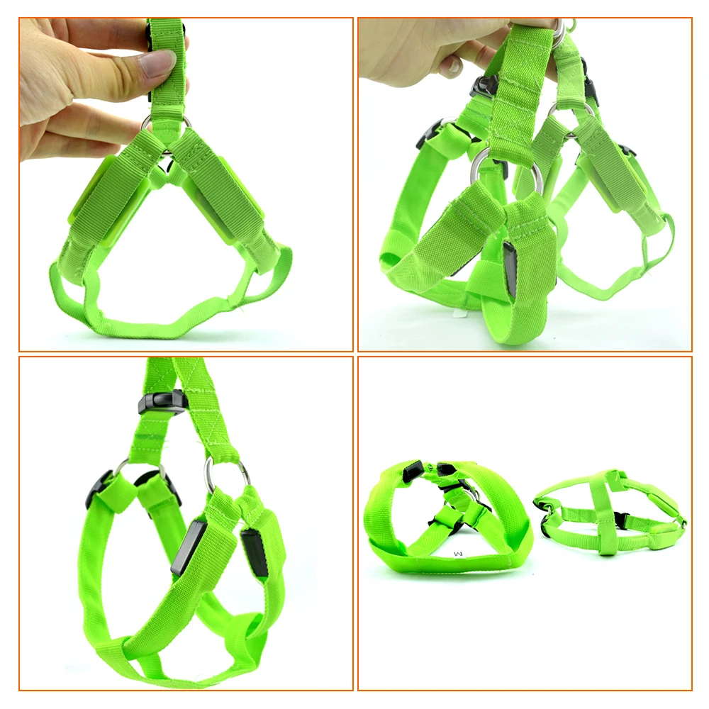 Люминесцентный ошейник Перезаряжаемые светодиодный нейлон светящийся поводок