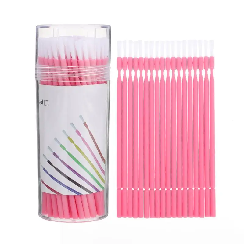 

100pcs Disposable Dental Brush Plastic Brush Dental Glue Materials Coated Sticks