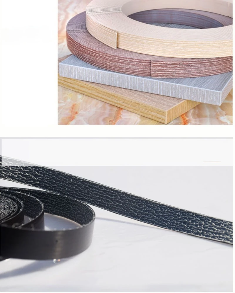 

10M 2cm Self adhesive Furniture Wood Veneer Decorative Edge Banding PVC for Furniture Cabinet Office Table Wood Surface Edging