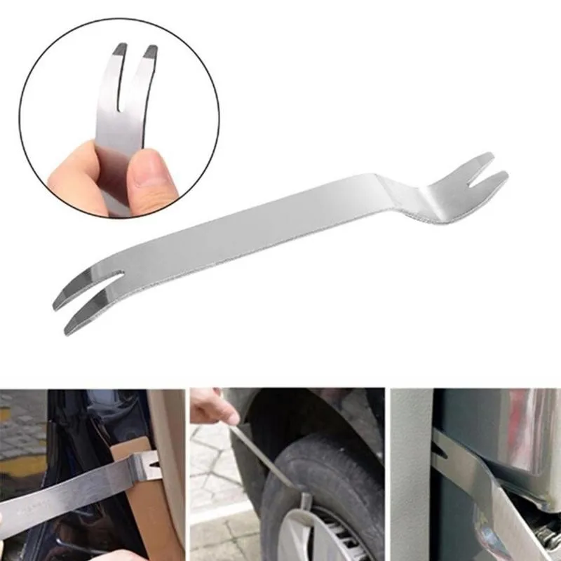 

6pcs Car Removal Steel Pry Tool Kit Auto Interior Door Panel Dashboard Audio Radio Buckle Removing Installing Disassembly Tools