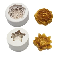 3d flowers silicone mold lotus resin kitchen baking tools diy pastry cake fondant moulds dessert chocolate lace decoration xk029