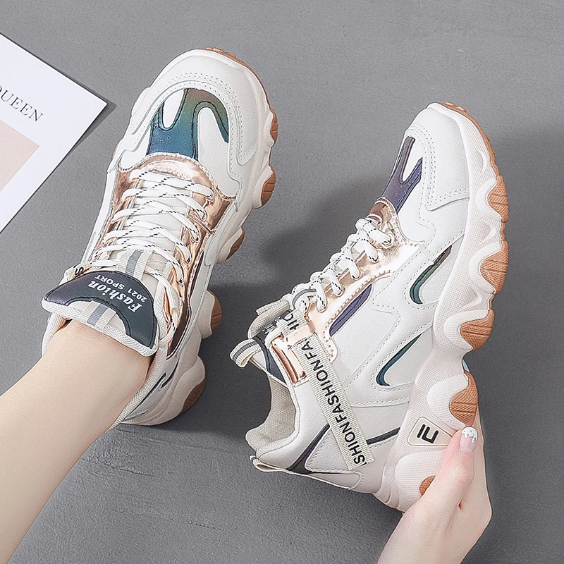 

Luxury Womens Sneakers Breathable Damping Sports Shoes Women Thick Sole Outdoor Running Walking Shoes Trainers Sport Sneakers