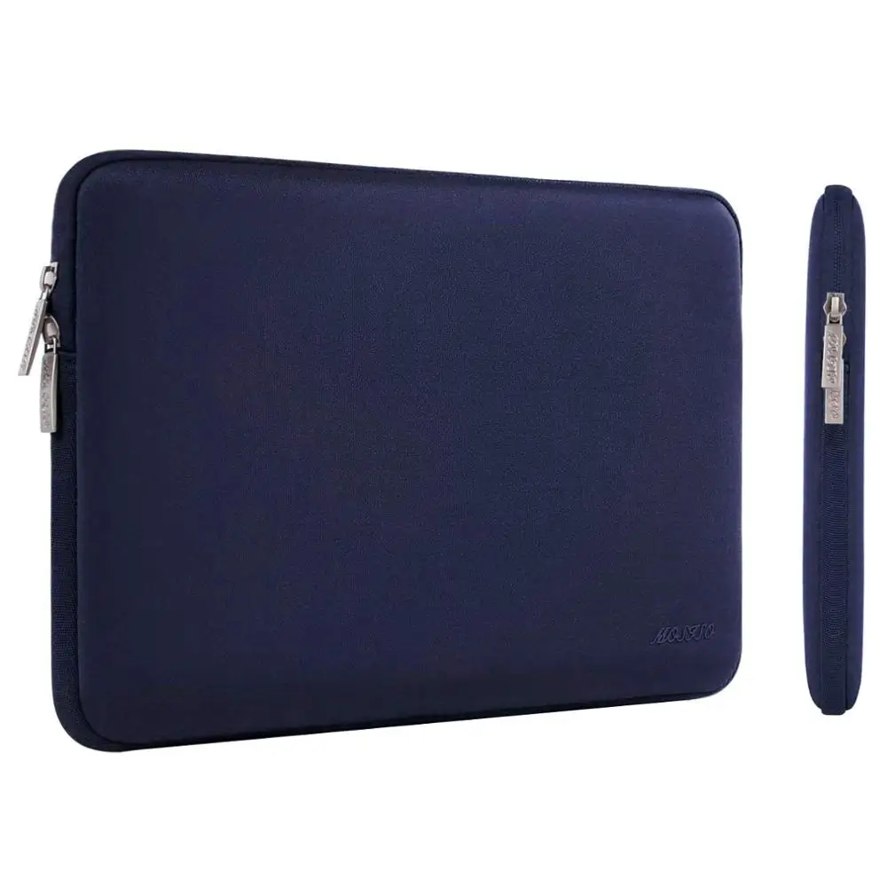 Сумка для ноутбука MOSISO для Macbook Air Pro 11, 12, 13, 14, 15, retina, компьютер, ноутбук 11,6, 13,3, 15,6 дюймов, рукав, водонепроницаемая сумка, чехол - Цвет: Navy Blue