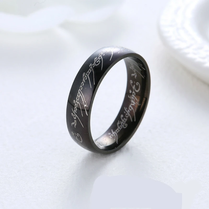 Оптовая продажа Женское и мужское кольцо из титановой стали модное круглое со