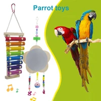 practical cute parrot toys pet birds wooden hanging toy boredom destruction relief pet accessories bird supplies