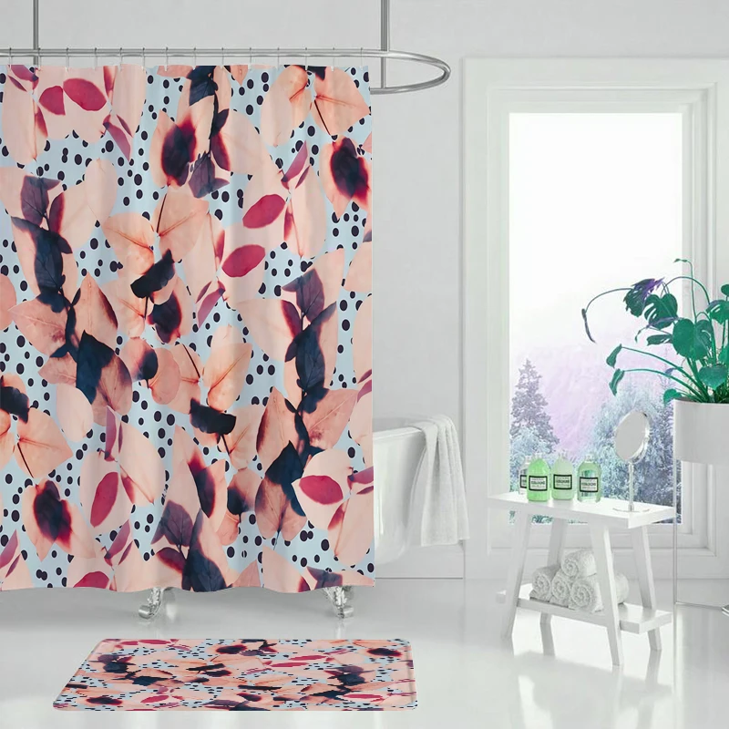 Занавеска для душа летняя с солнечным светом абстрактные цветы геометрические